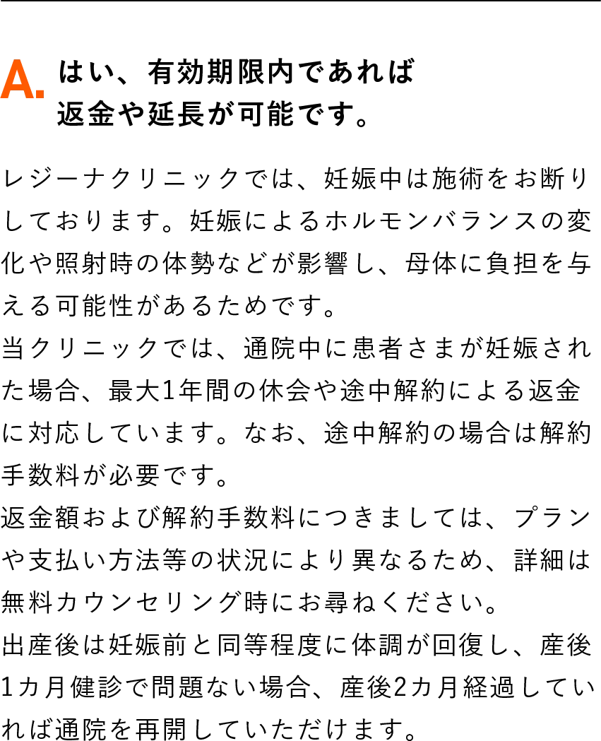 はい、有効期限内であれば 返金や延長が可能です。